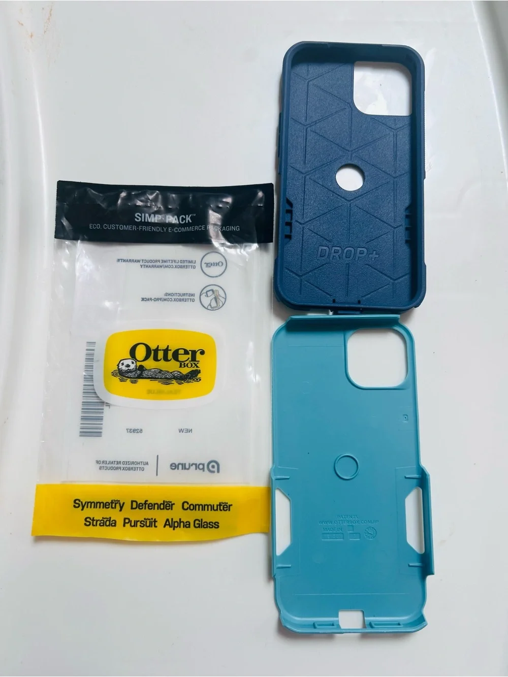OtterBox COMMUTER SERIES Case for Apple iPhone 13 Thin Dual Layer Teal/ Blue